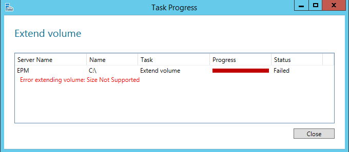 Steps to extend partition in Windows