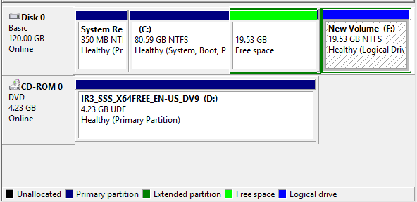 Steps to extend partition in Windows server