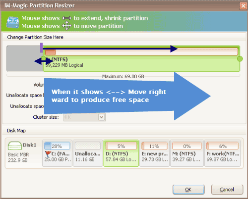 Free to resize partition on Windows with partition tool